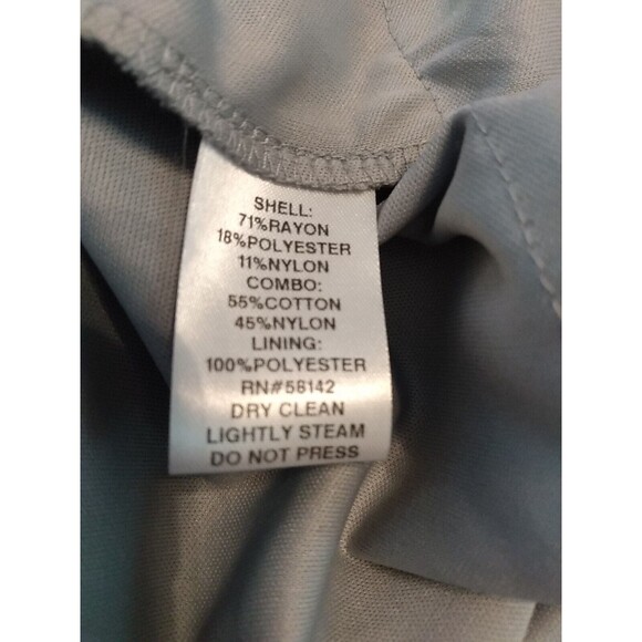 London Times Women Scalloped Silver Floral Dress Size 10P‎ - Picture 8 of 8